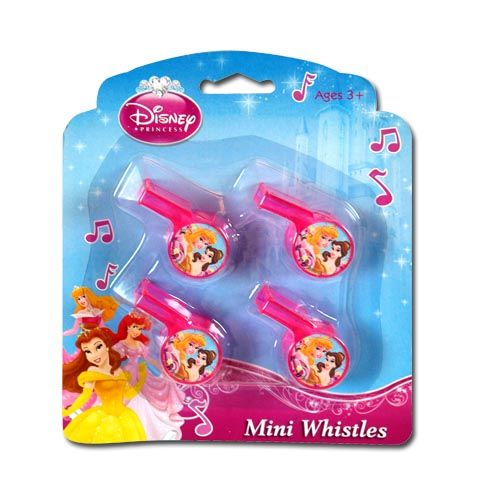 Princess Mini Whistles 4-pack