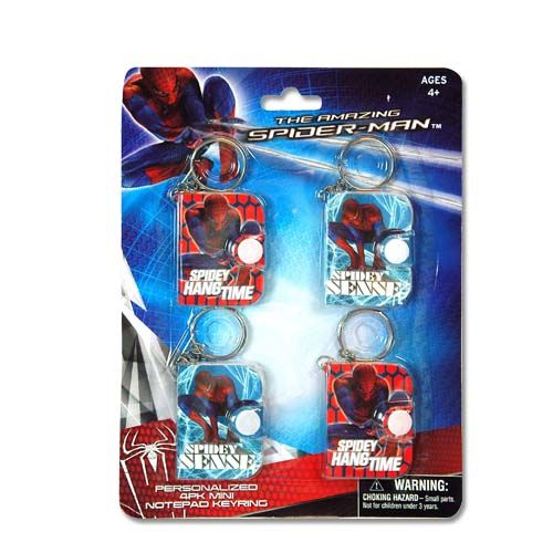 Spider-Man Mini Notepad Keyring 4-pack