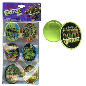 Teenage Mutant Ninja Turtles Rings 6-pack