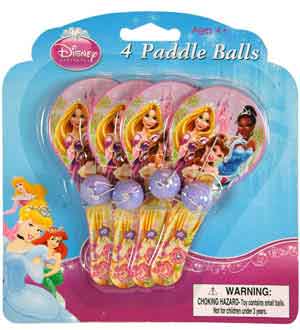 Princess Mini Paddle Balls 4-pack