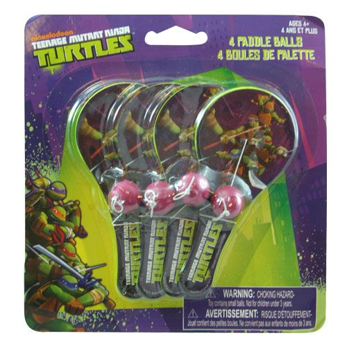 Teenage Mutant Ninja Turtles Mini Paddle Balls 4-pack