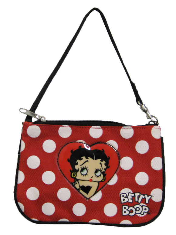 Betty Boop Mini Handbag Coin Purse 6.5” X 4.5” ( RED/WHITE )