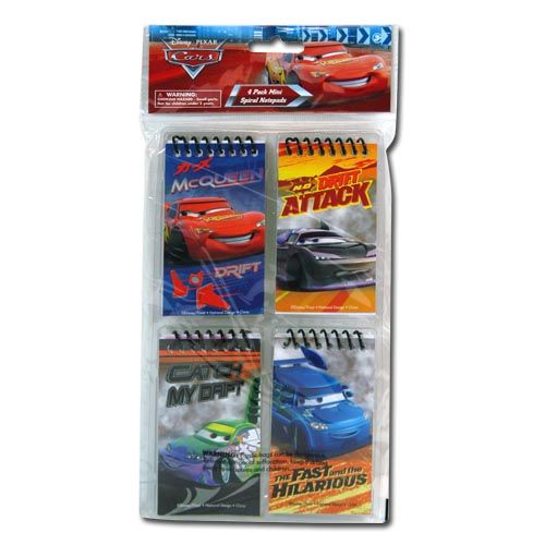 Cars Mini Spiral Notepads 4-pack